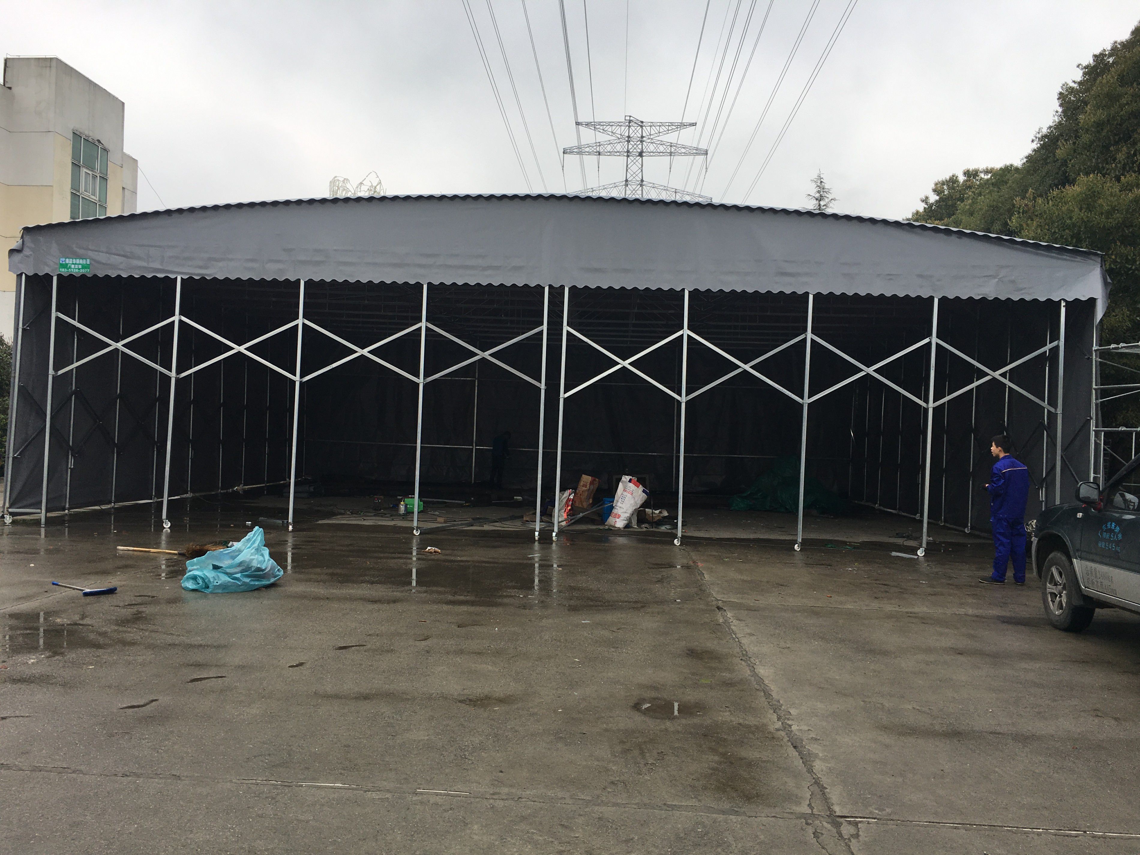肥東縣大型倉庫雨棚